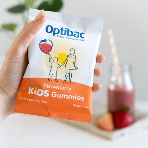 Kids Probiotics + Immune Support, 30 strawberry gummies - OptiBac