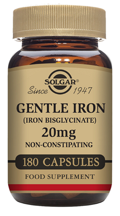 Gentle Iron Bisglycinate, 20 mg, 180 Capsules - Solgar