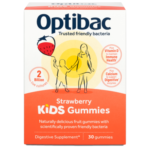 Kids Probiotics + Immune Support, 30 strawberry gummies - OptiBac