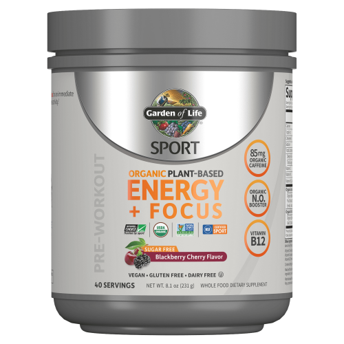 Sport Organic Plant-Based Berry Pre-Workout Energy, 231g Garden of Life
