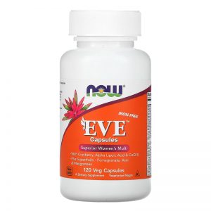 EVE, Superior Women's Multi (Iron-Free) 120 Veg Capsules - Now Foods