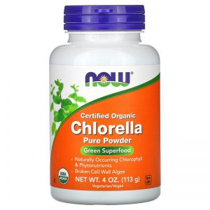 Certified Organic Chlorella, Pure Powder, 4 oz (113g) - NOW Foods