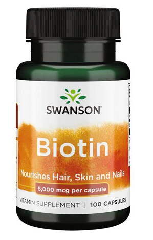 Biotin 5,000mcg 100 Capsules - Swanson