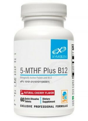 5-MTHF Plus B12 Cherry 60 Tablets - Xymogen *SOI*