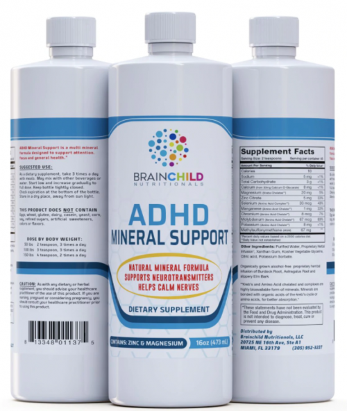 ADHD Mineral Support (16 fl oz) 473ml - BrainChild Nutritionals