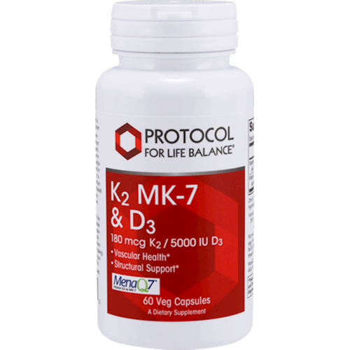 D3 & K2 (MK-7) 60 vegcaps -  Protocol For Life Balance