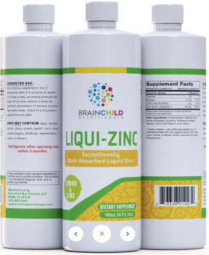 Liqui-Zinc Lemon & Lime (16 fl oz) 473ml - BrainChild Nutritionals