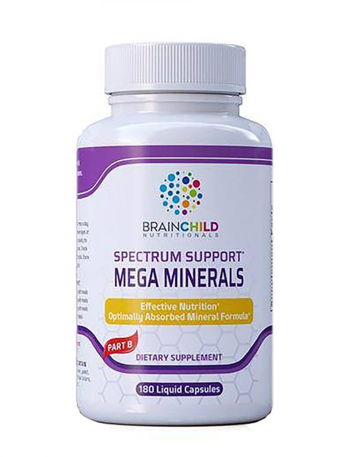 Spectrum Support Mega-Minerals 180 caps - BrainChild Nutritionals - SOI*