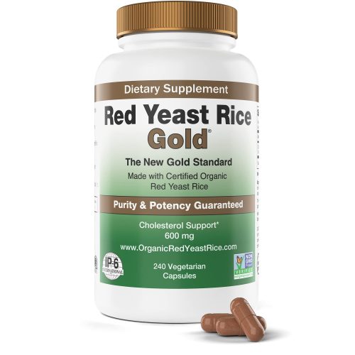 Red Yeast Rice Gold, 600mg, 240 Capsules - IP6 International