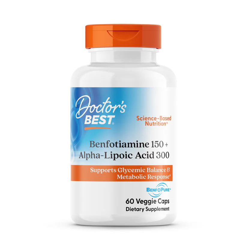 Benfotiamine 150+ Alpha-Lipoic Acid 300, 60 Capsules Doctors Best