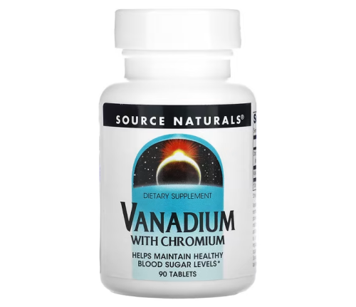 Vanadium with Chromium 90 Tablets Source Naturals