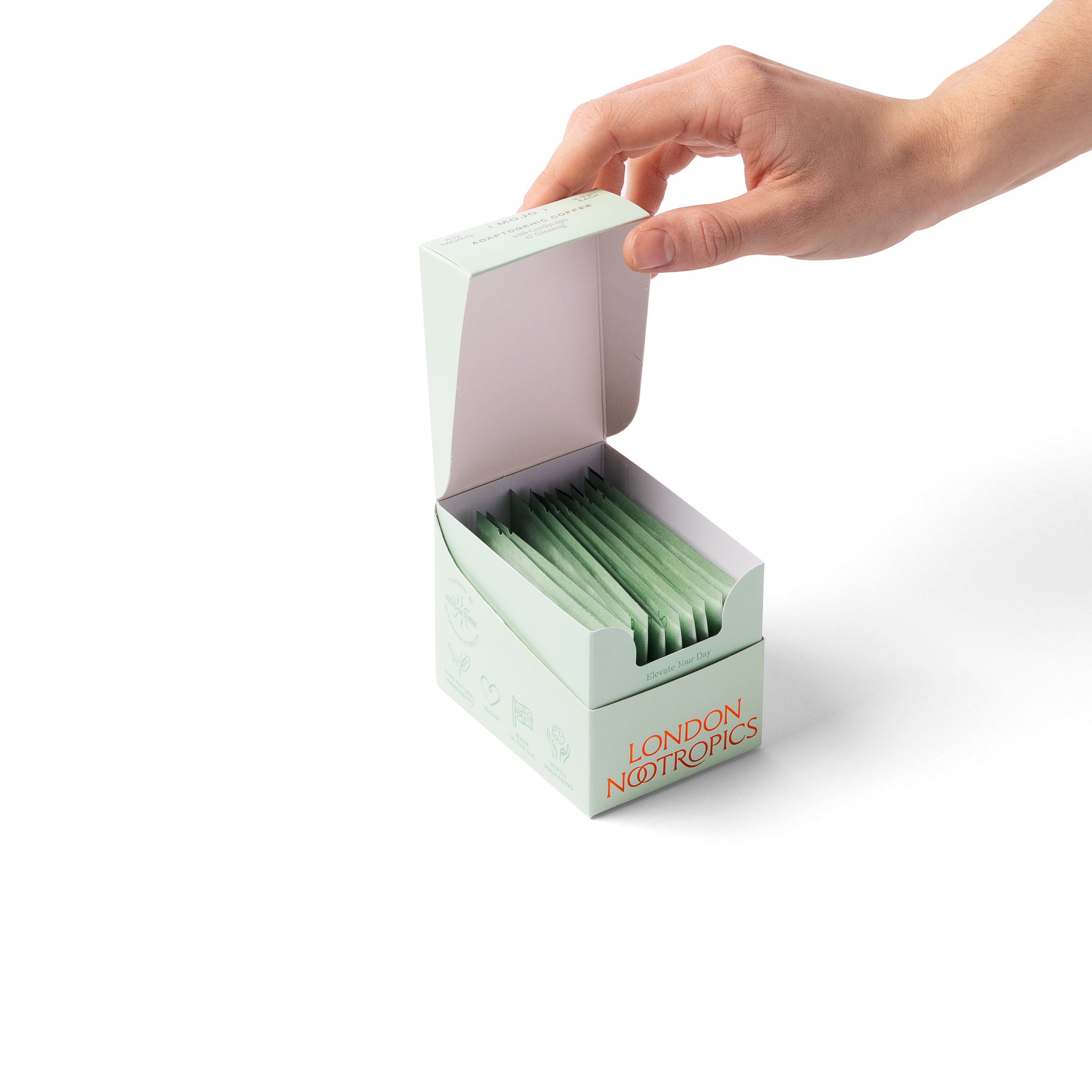 Mojo Adaptogenic Coffee with Cordyceps & Ginseng - 12 Sachets - London Nootropics - Image 2