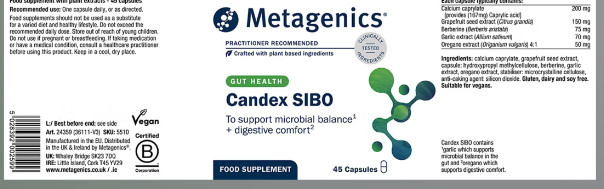 Candex Sibo - 45 Capsules - Metagenics - Image 2