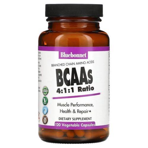 BCAAs 4:1:1 Ratio,120 Vegetable Capsules - Bluebonnet Nutrition