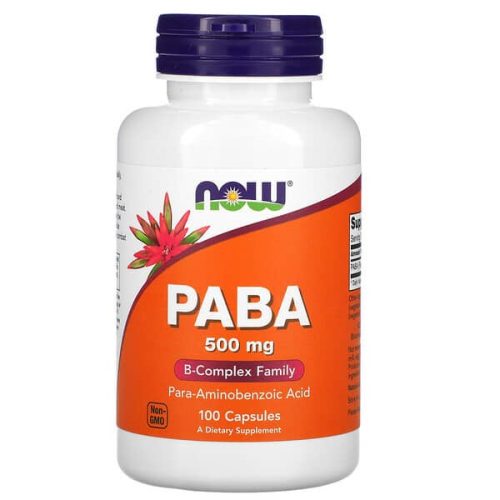 PABA 500mg - 100 Capsules NOW Foods