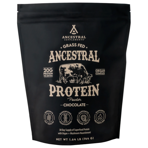 Ancestral Protein Powder, Chocolate, 744g - Ancestral Supplements