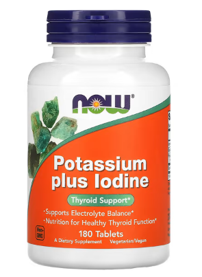 Potassium Plus Iodine (180 Tablets) - Now Foods