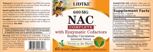 NAC Complete 600mg (60 capsules) - Lidtke