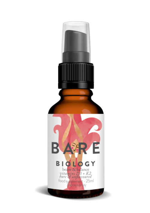 Beam & Balance Vitamins D3 + K2 Unflavoured (RED) 25ml - Bare Biology