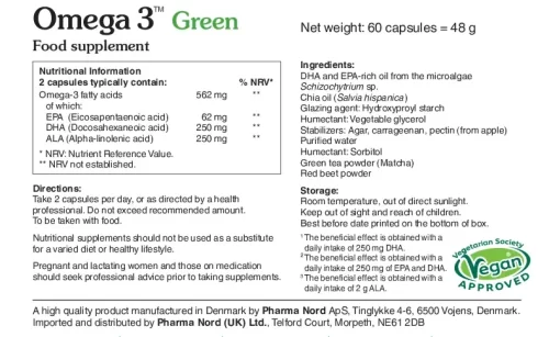 Omega 3 Green (60 capsules) - Pharma Nord