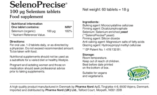 SelenoPrecise 100mcg (60 tablets) - Pharma Nord