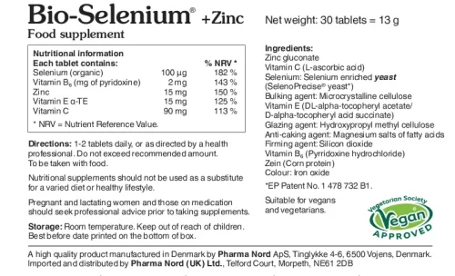 Bio-Selenium+Zinc (30 tablets) - Pharma Nord