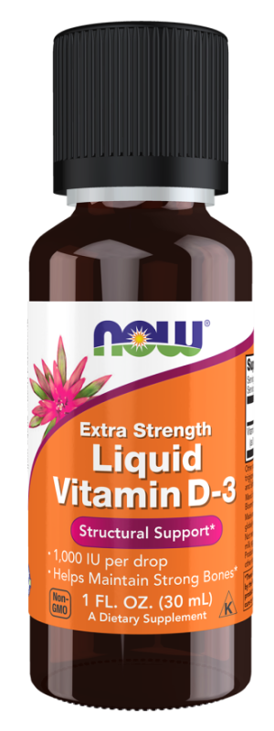 Vitamin D-3 Liquid, Extra Strength (30ml) - Now Foods