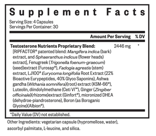 Testosterone Nutrients (120 capsules) - Seeking Health - Image 2