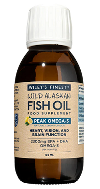 Wild Alaskan Fish Oil Peak Omega-3 Liquid 2300mg (Lemon) 125ml - Wiley's Finest