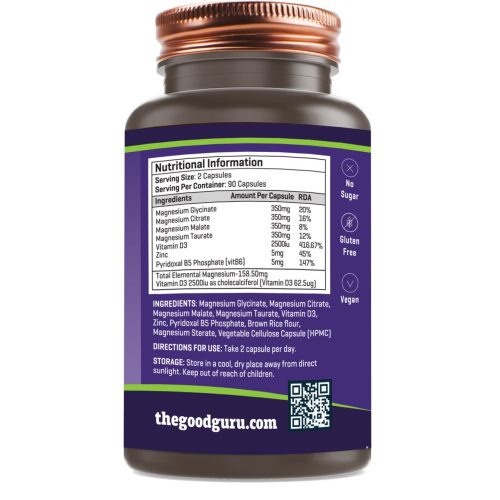 Magnesium Complex (90 capsules) - The Good Guru - Image 2