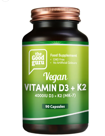 Vegan Vitamin D3+K2 (90 capsules) - The Good Guru