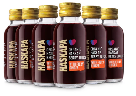 Organic Haskap Berry & Ginger Juice Shots (6 bottles) - Haskapa