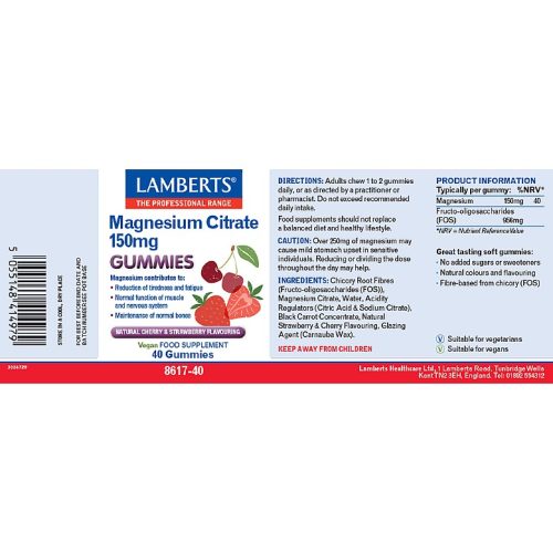 Magnesium Citrate (40 Gummies) - Lamberts - Image 3