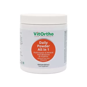 Daily All in One 250mg powder - Multivitamin and Mineral with Bioactive B Vitamins  - VitOrtho Daily All in One 250mg powder - Multivitamin and Mineral with Bioactive B Vitamins  - VitOrtho