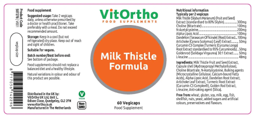 Milk Thistle Formula - 60 vegicaps - VitOrtho - Image 2