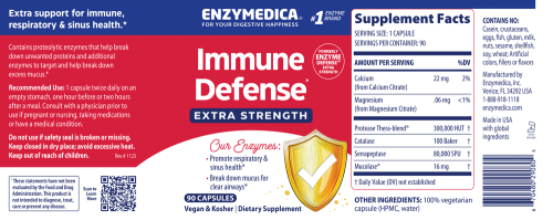 Immune Defense Extra Strength (90 capsules) - Enzymedica - Image 2