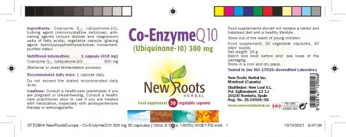 Co-Enzyme Q10 300 mg - 30 Capsules - New Roots Herbal - Image 2