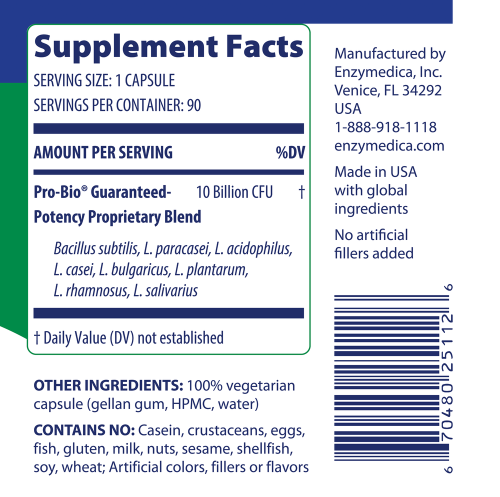 Pro-Bio (90 capsules) - Enzymedica - Image 3