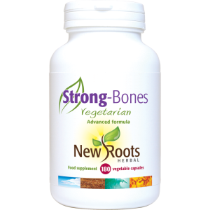 Strong Bones Vegetarian - 180 vegetable capsules - New Roots Herbal (BBE 28/02/2027)