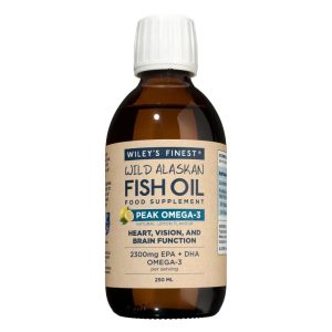 Wild Alaskan Fish Oil Peak Omega-3 Liquid 2300mg (Lemon) 250ml - Wiley's Finest