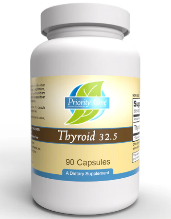Thyroid 32.5mg, 90 caps - Priority One Vitamins